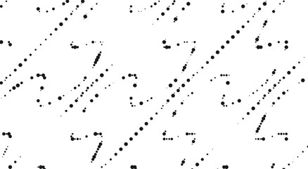 Abstract glitch halftone diagonal pattern. black and white dotted lines, broken morse code, pixel texture. for cyber network backdrop, digital data print, and tech layout. © MH HASIB