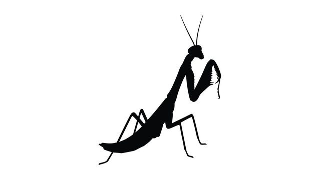 praying mantis silhouette high quality professional detailed modern