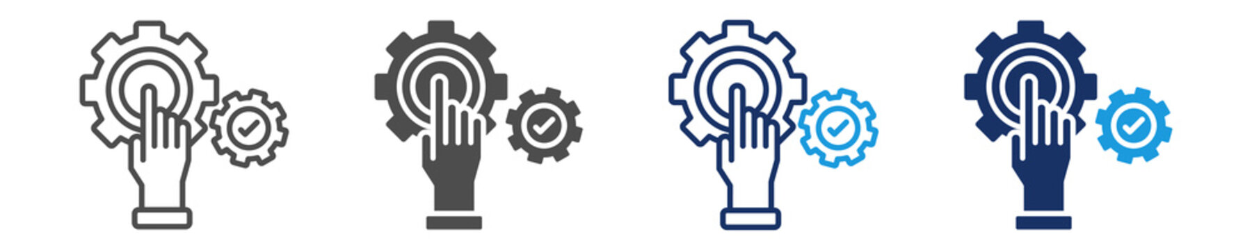 action icon set with multi concept