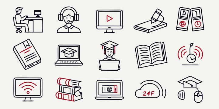 Education for learning and school online computer