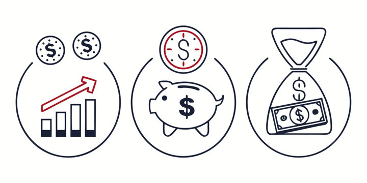 Financial for business and investment finance money growth