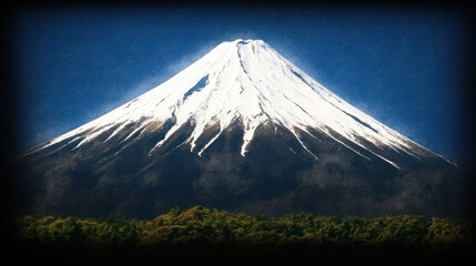 Fototapeta premium Majestic Snow-Capped Mountain Under Clear Sunny Sky