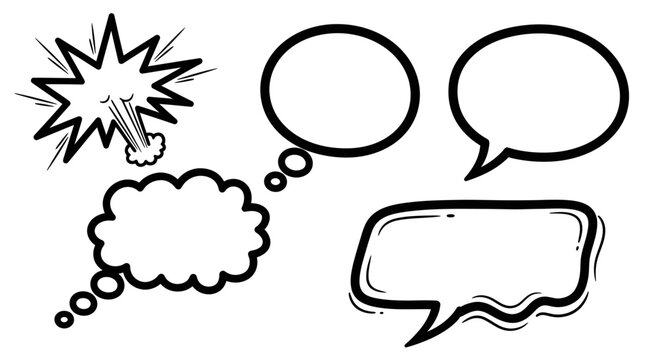 Comic speech bubbles collection