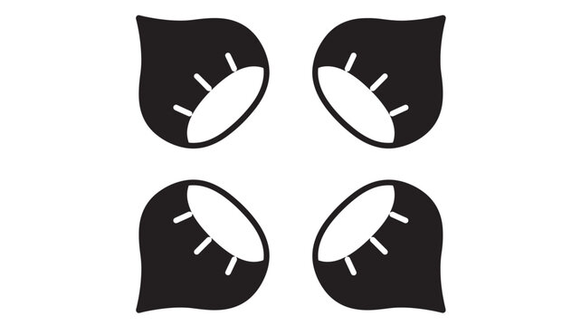 Knife icons tactical combat with double-edged blade, white emblem on black shield sign set featuring danger symbol, defense theme, fighting with