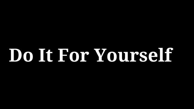 Simple text on black background for personalization or dedication