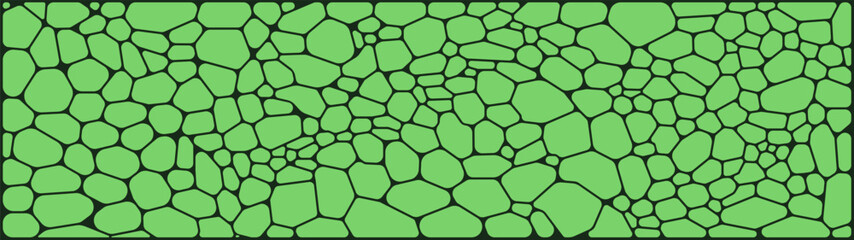 Fototapeta premium Modern abstract green organic cellular pattern, Reptile skin or crocodile squama, snake scale pattern, Structure of plant cells or classic stonework, landscape design or biotechnology