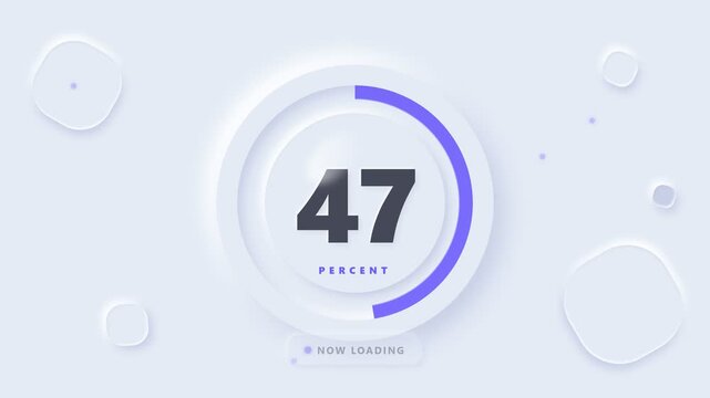 Neumorphic loading bar animation