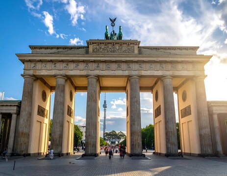 Brandenburg Gate with Berlin.