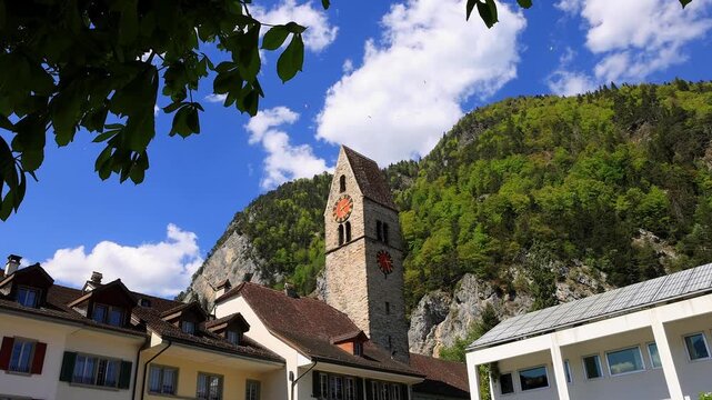 the historic swiss city of interlaken 4k video