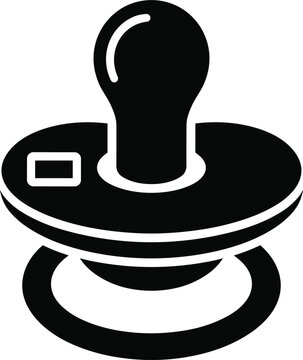 Black silhouette of a baby pacifier vector illustration