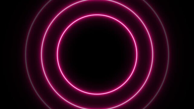 Abstract neon circle radio waves looping background. Abstract neon radio waves signal.Radio wave signal, radar concept.Radio waves seamless animation background video with alpha chanel.4k video