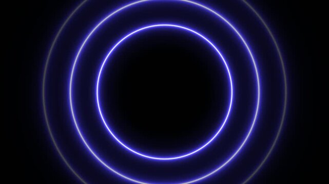 Abstract neon circle radio waves looping background. Abstract neon radio waves signal.Radio wave signal, radar concept.Radio waves seamless animation background video with alpha chanel.4k video