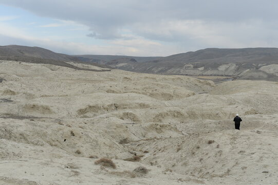 Altai Moon &mdash; white clay deposits in the valley of the Chaganuzun River in the Kosh-Agachsky district of the Altai Republic