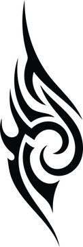 Black tribal swirl design a dynamic and abstract artistic expression