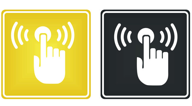 Please ring sign. vector illustration
