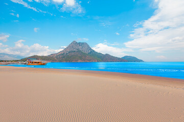 Long beach coast of Adrasan - Adrasan beach is one of the most popular beaches of Antalya - Antalya, Turkey
