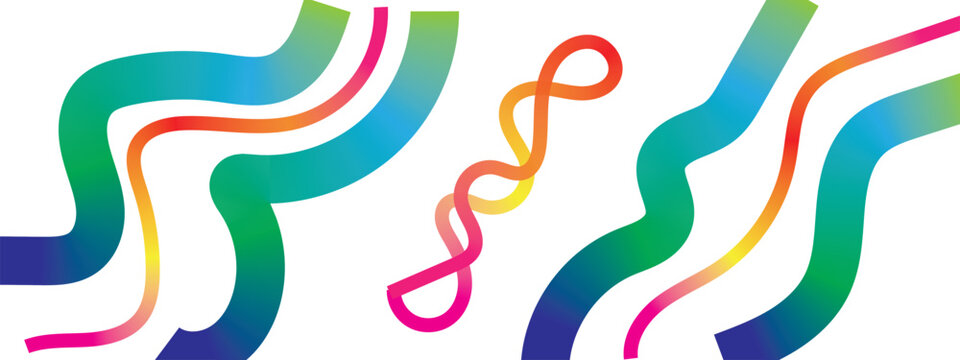 abstract twist colourfull line pattern design.