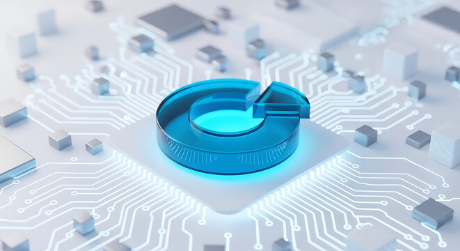Digital technology microchip with circuitry and data visualization data analysis technology microchip circuitry computer electronic information abstract background communication connection