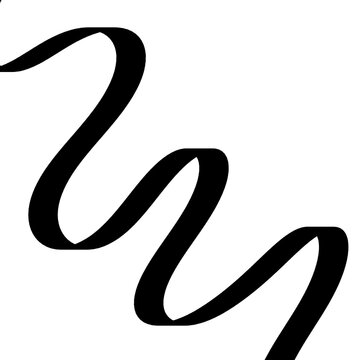 The ribbon fluttered in the wind.