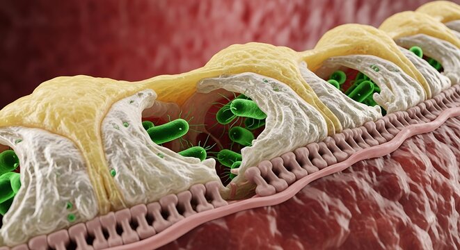Cross section of arteries with detailed inner structures