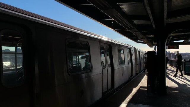 nyc train on the station