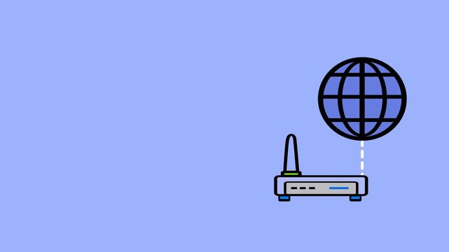 VPN Secure Network Illustration on Purple Background with Connected Devices