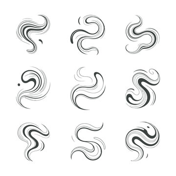 Abstract Smoke Swirls and Steam Vapor Graphics