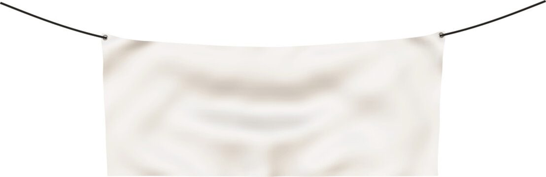 Blank Banner Hanging on a String
