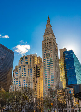 Historic Metropolitan Life Insurance Company Tower gracing Manhattan's skyline