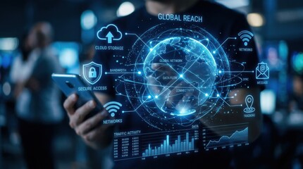 Fototapeta premium Cyber Security and Digital Network Connectivity Concept