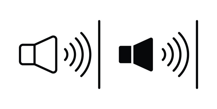 Soundproof icon simple illustration set. Black and white icons