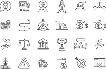 Fototapeta premium Business Presentation Icon set.
