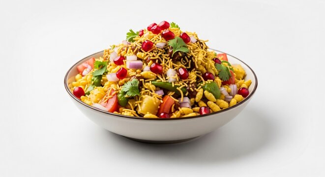 Colorful Bhel Puri Chaat in Bowl