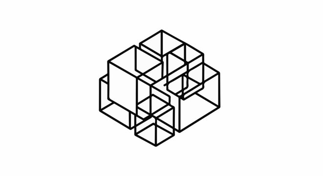 Geometric arrangement of interconnected transparent cubic structures
