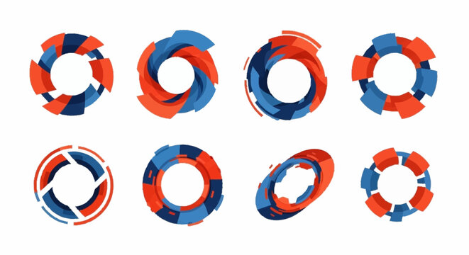 Colorful Interlocking Plastic Toy Pieces.