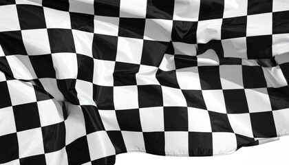 Obraz premium Folded Checkered Racing Flag