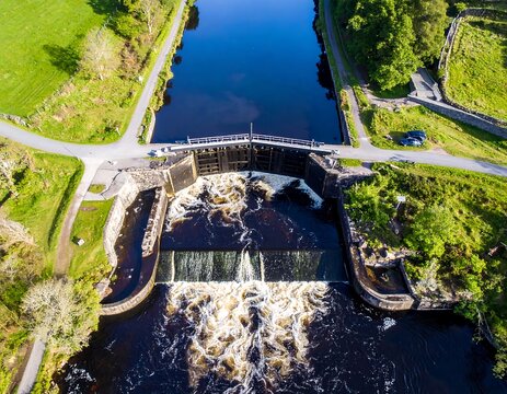 Canal Lock Gate Open.