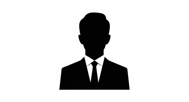 Businessman Silhouette Icon Professional Profile Avatar.