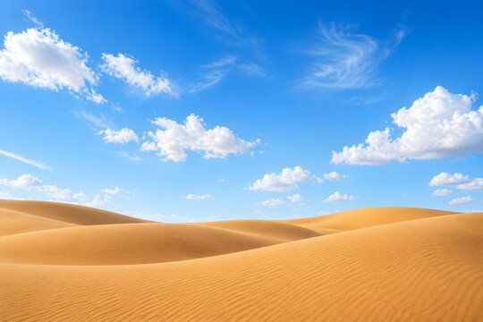 Minimal Desert Sand Dunes Landscape with Blue Sky and Soft Clouds Clean Nature Wallpaper Background Windows xp Windows11