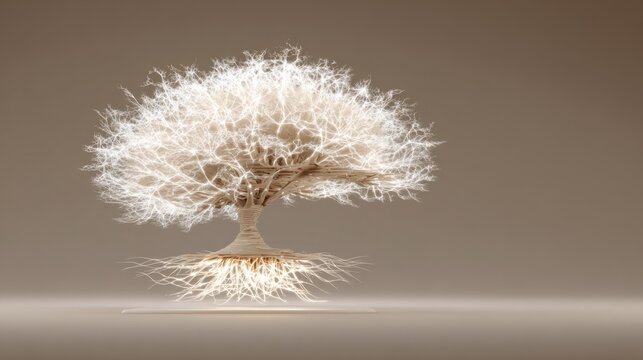 Symbolic Nasal Cavity Model Resembling Tree Root Air Flow