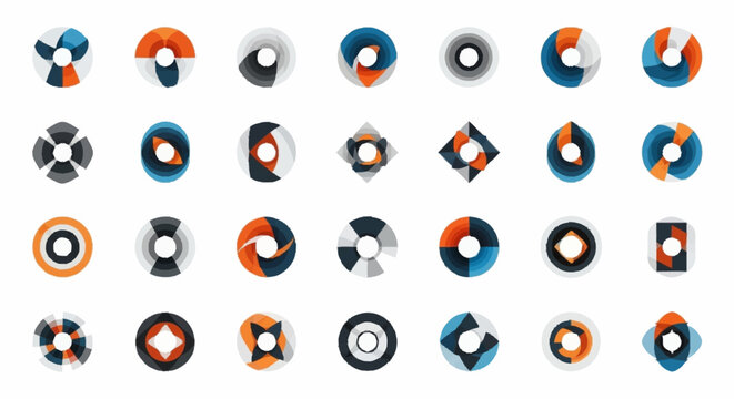 Collection of various colorful geometric shapes.