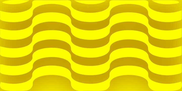 Curved wave abstract seamless yellow pattern modern fluid background