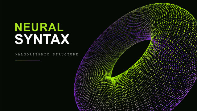 Neural Syntax Algorithmic Structure  Futuristic Gradient Torus Visualization