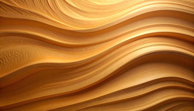 Textura abstracta de ondas de arena dorada con formas fluidas y relieve natural elegante