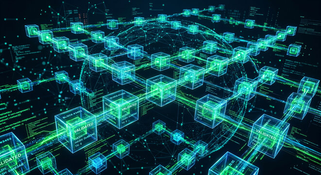 Blockchain Data Transfer Concept
