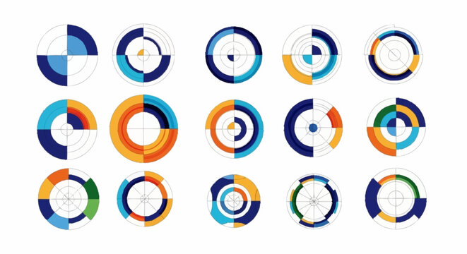 Colorful pie chart business infographics.
