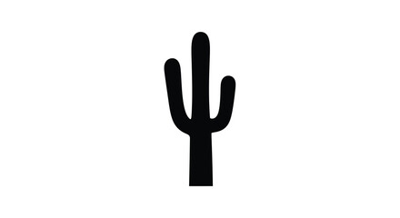 Obraz premium Cactus silhouette on a white background high quality