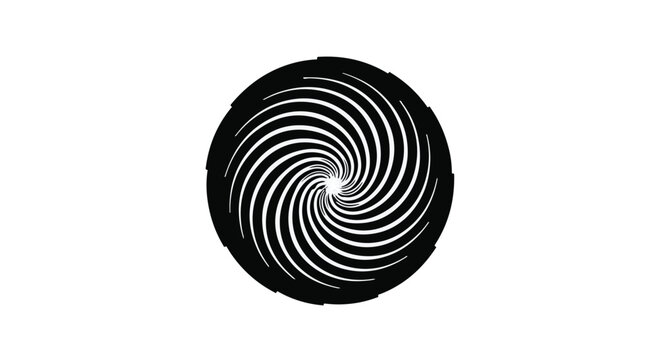 Spiral vortex creates a hypnotic optical illusion with rotating black lines.