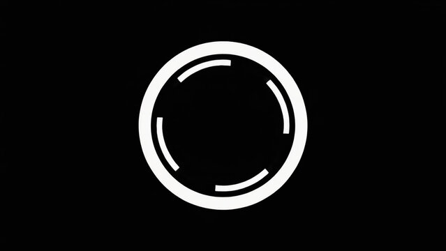 Abstract animated circle elements on a black background for motion graphics and video editing