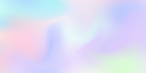 Holographic pastel pink lavender mint baby blue gradient background for web header, banner design. Cute hologram backdrop, soft smooth texture paper © Muis